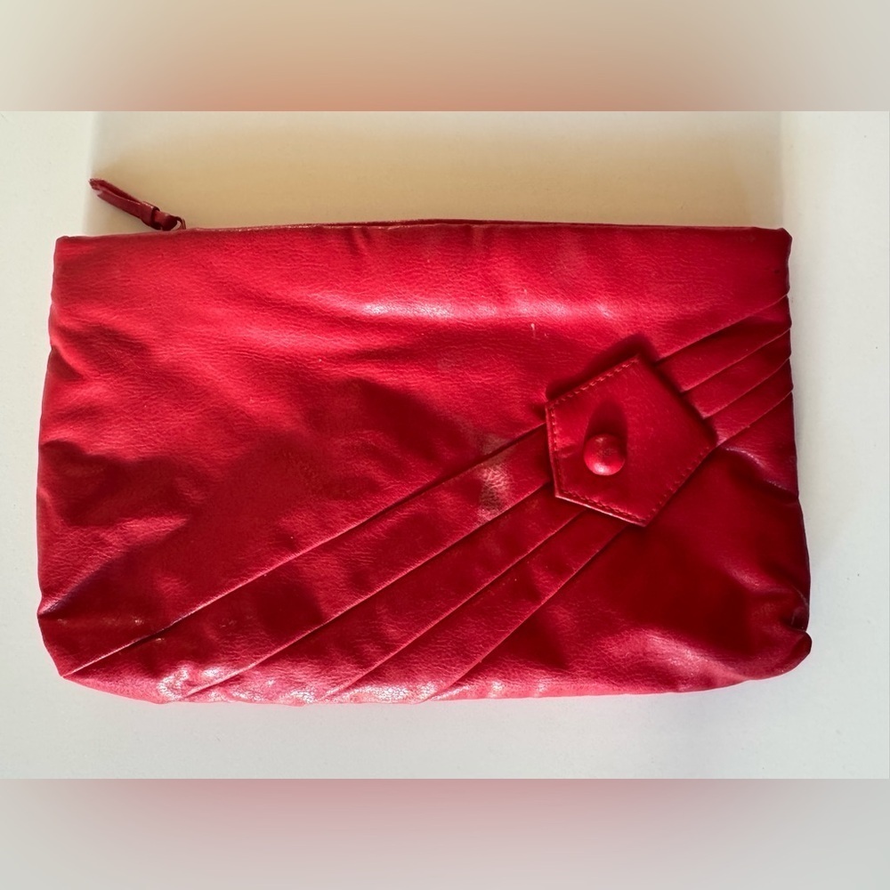Vintage Kuang Huei 80’s red shoulder strap purse clutch handbag - Picture 2 of 10